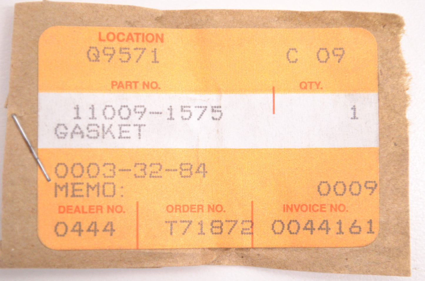 OEM Kawasaki 11009-1575 Gasket NOS