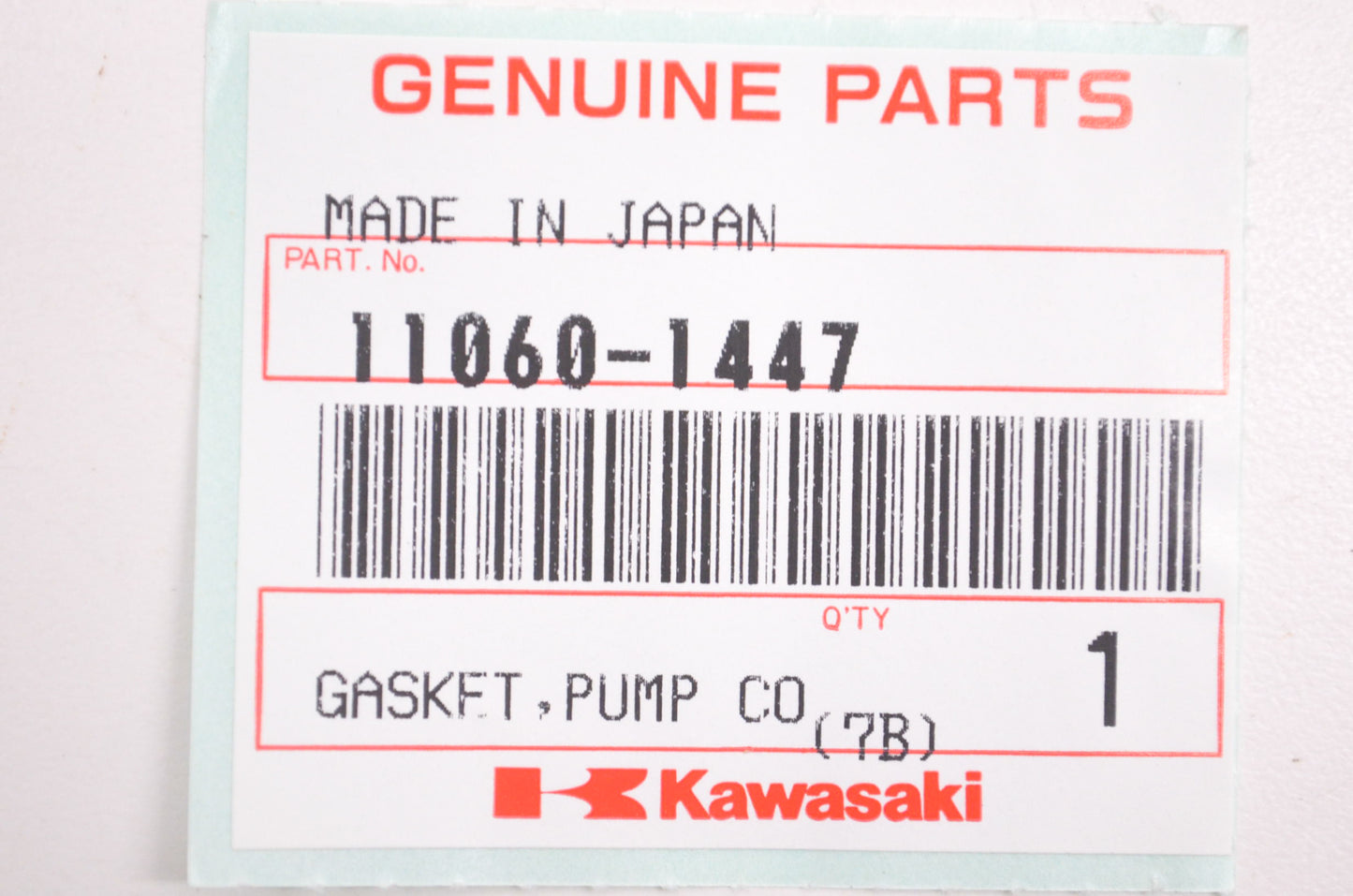 New OEM Kawasaki 11060-1447 Pump Cover Gasket NOS