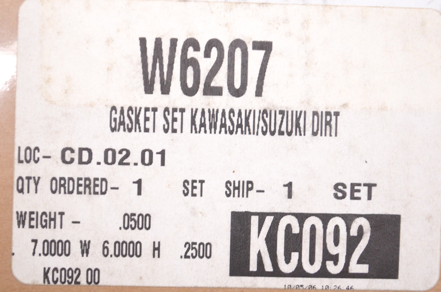 Cometic W6207, C7014 Top End Gasket Kit NOS