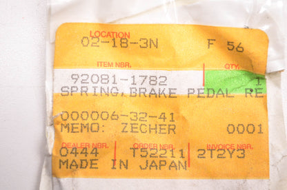 New OEM Kawasaki 92081-1782 Brake Pedal Return Spring NOS