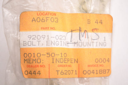 New OEM Kawasaki 92091-023 Engine Mounting Bolt NOS