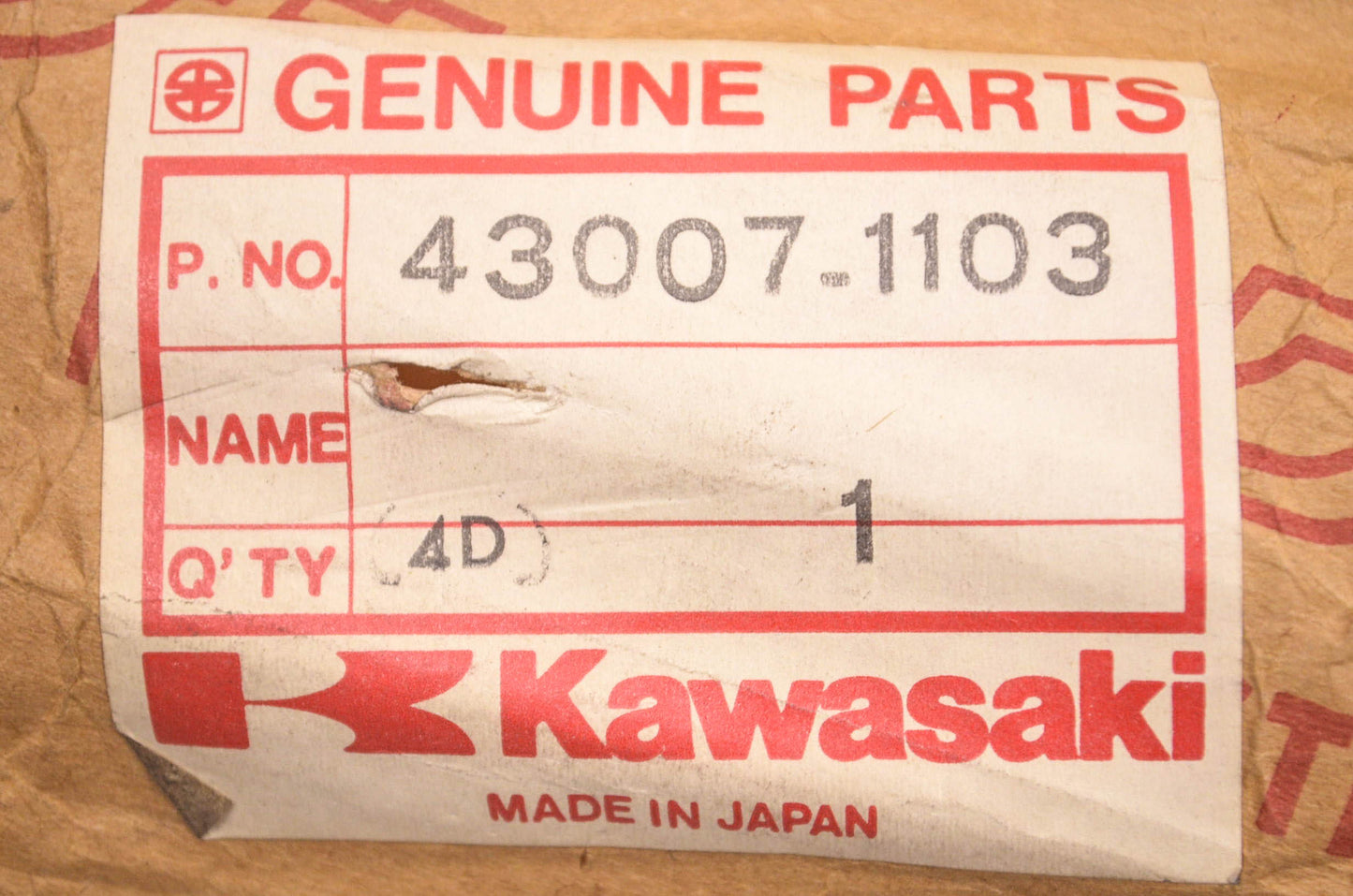 New OEM Kawasaki 43007-1103 Torque Rod Brake Stay Arm NOS