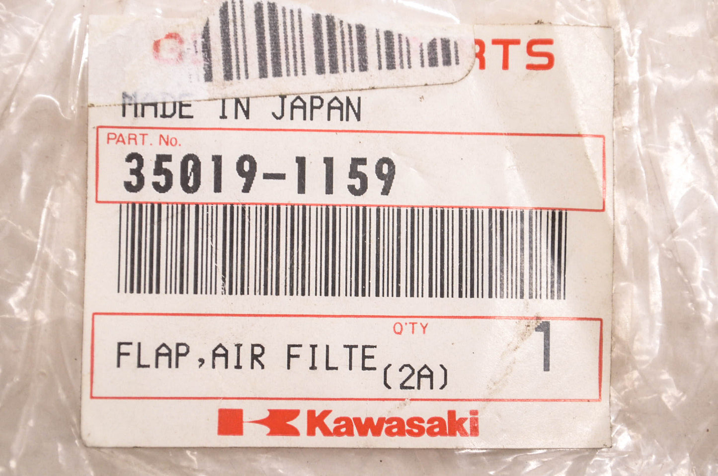New OEM Kawasaki 35019-1159 Air Filter Flap NOS