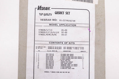 Vesrah VG-6074-M Top End Gasket Set NOS