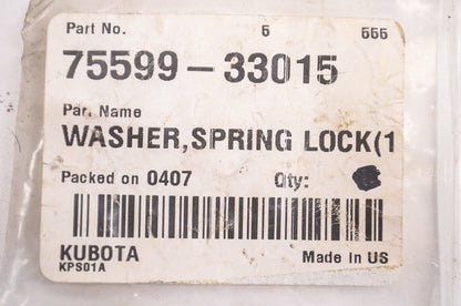 Kubota 75599-33015 Spring Lock Washer NOS
