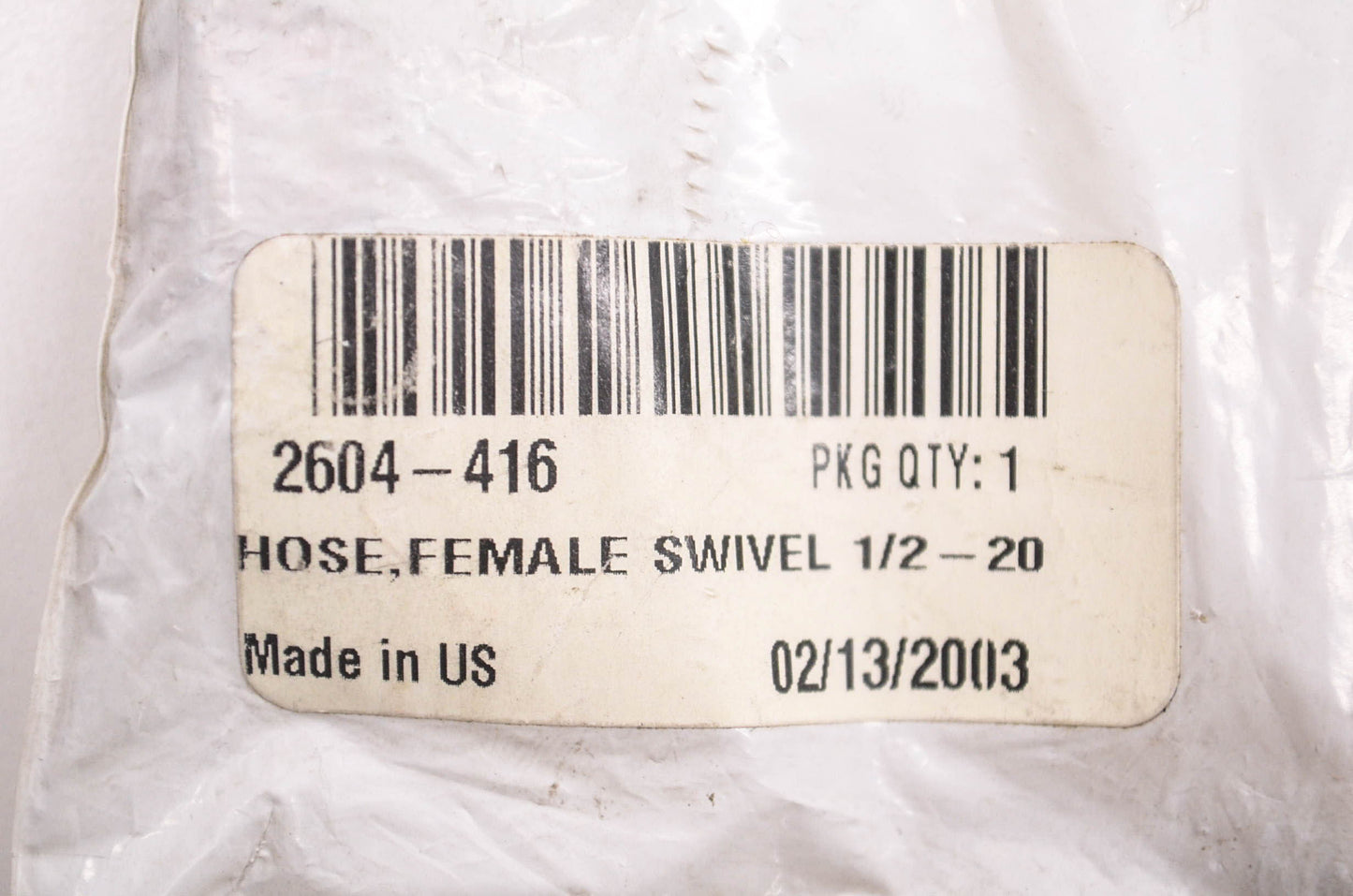 New OEM Arctic Cat 2604-416 Female Swivel Hose 1/2-20-25.5 NOS