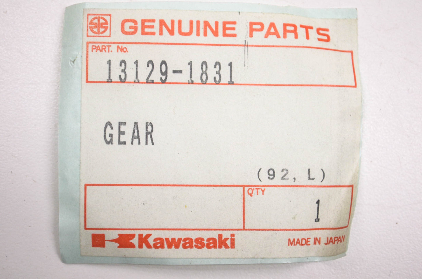 New OEM Kawasaki 13129-1831 Input Top Gear 25T NOS