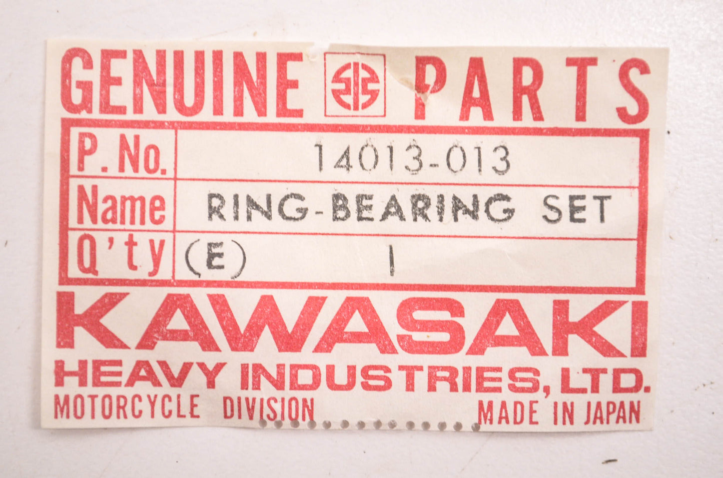 New OEM Kawasaki 14013-013 Ring Bearing Set NOS