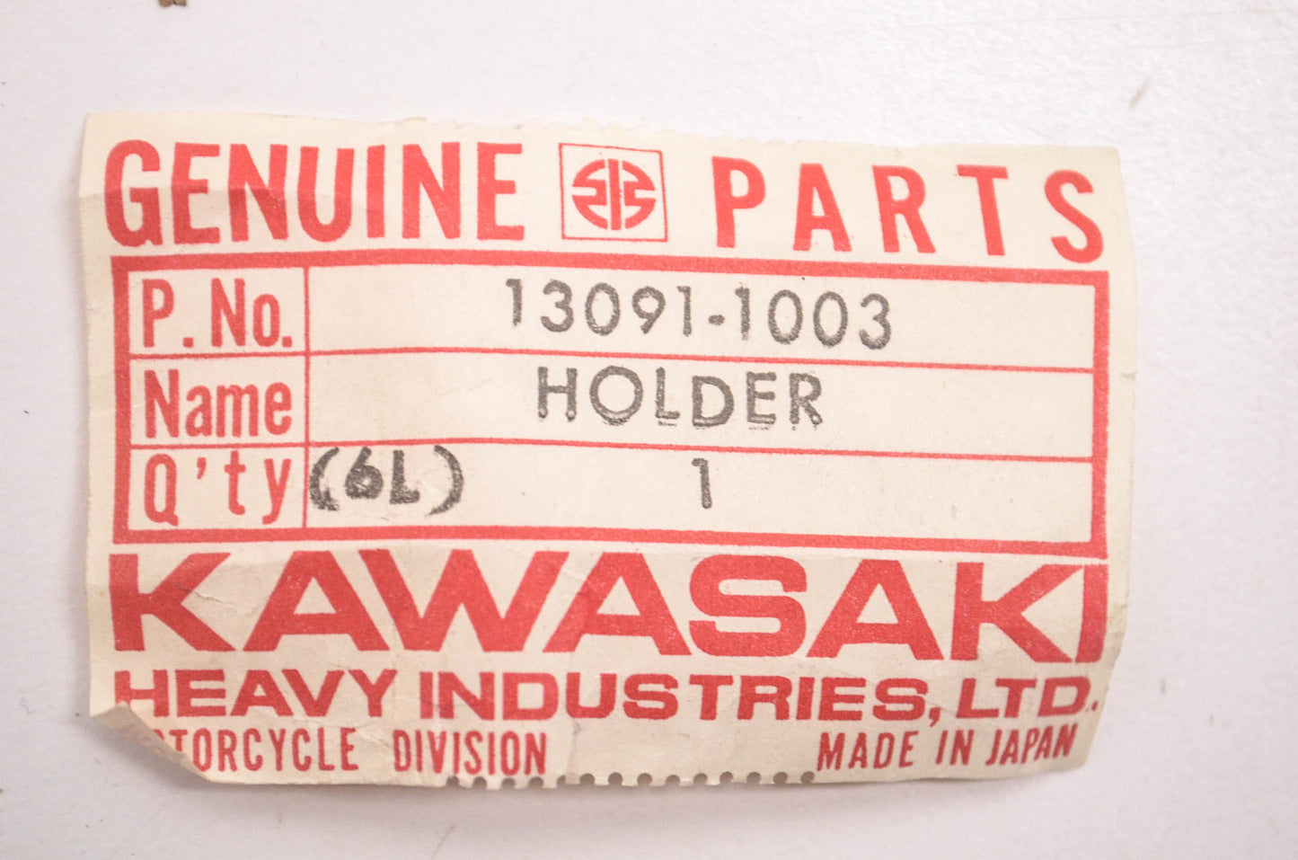New OEM Kawasaki 13091-1003 Footrest Holder NOS