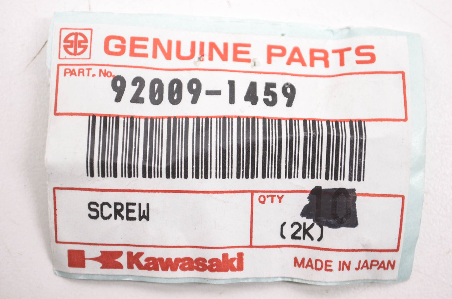 New OEM Kawasaki 92009-1459 Screw Qty 2 NOS
