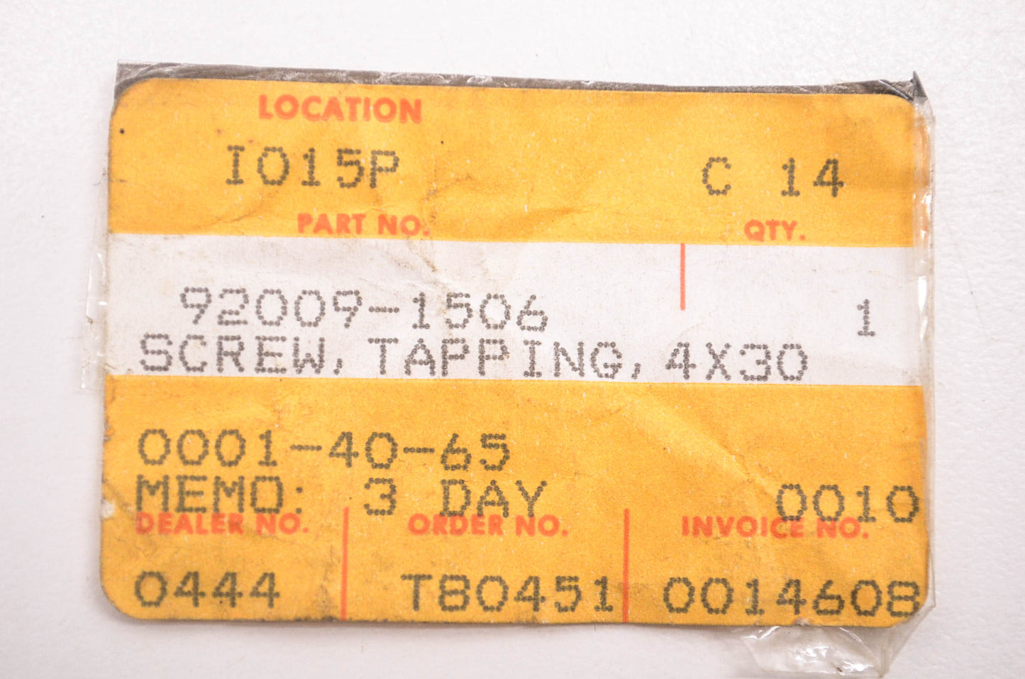 New OEM Kawasaki 92009-1506 Self Tapping Screw 4x30 NOS