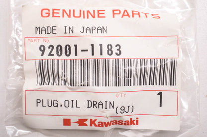 New OEM Kawasaki 92001-1183 Engine Oil Drain Plug NOS
