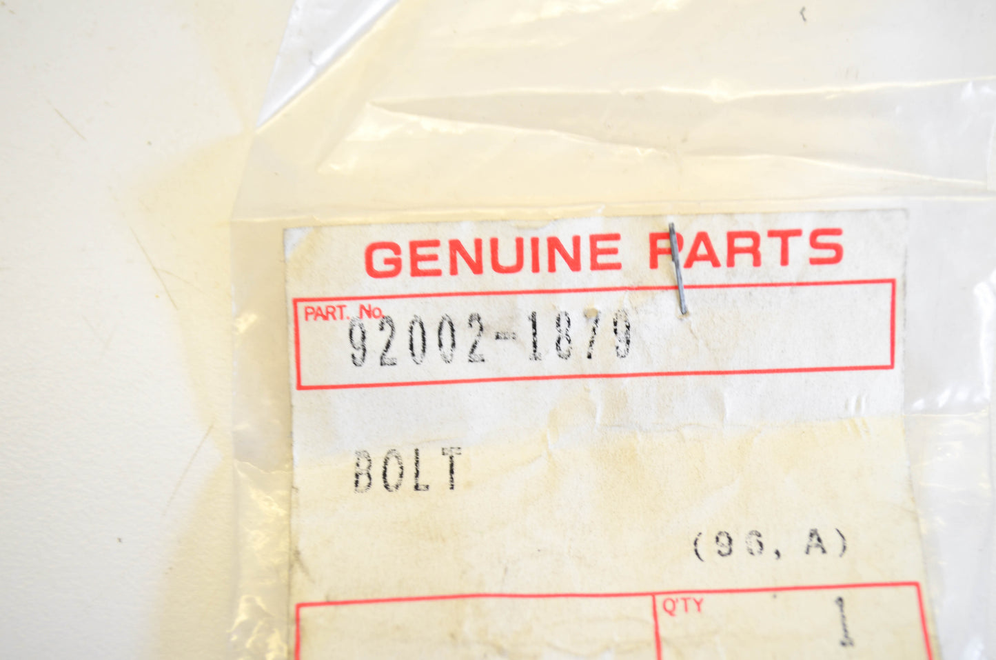 New OEM Kawasaki 92002-1879 Lever Bolt NOS