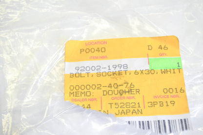 New OEM Kawasaki 92002-1998 Cowling Bolt NOS