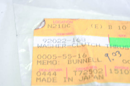New OEM Kawasaki 92022-168 Thrust Washer NOS