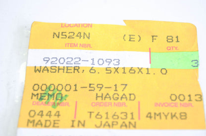 New OEM Kawasaki 92022-1093 Washer Qty 4 NOS