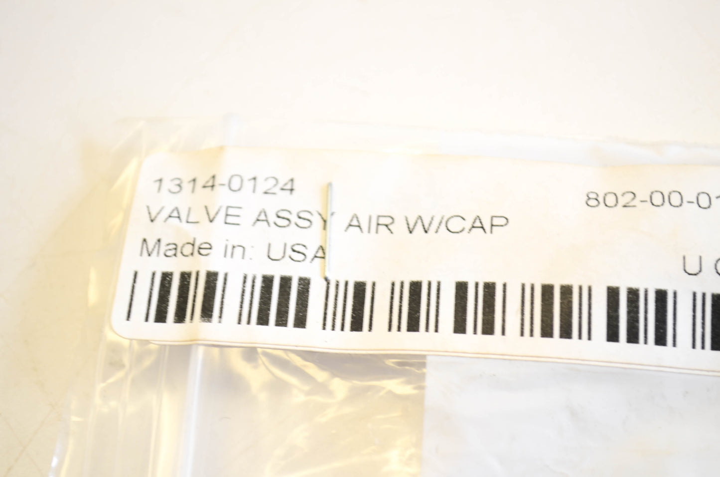 Fox Racing 1314-0124 Valve Assembly Air With Cap NOS