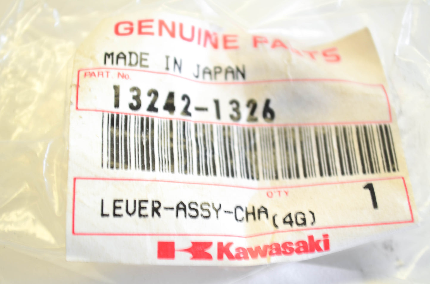 New OEM Kawasaki 13242-1326 Change Lever Assembly NOS