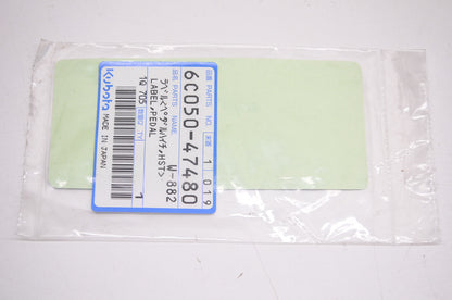 Kubota 6C050-47480 Pedal Label NOS
