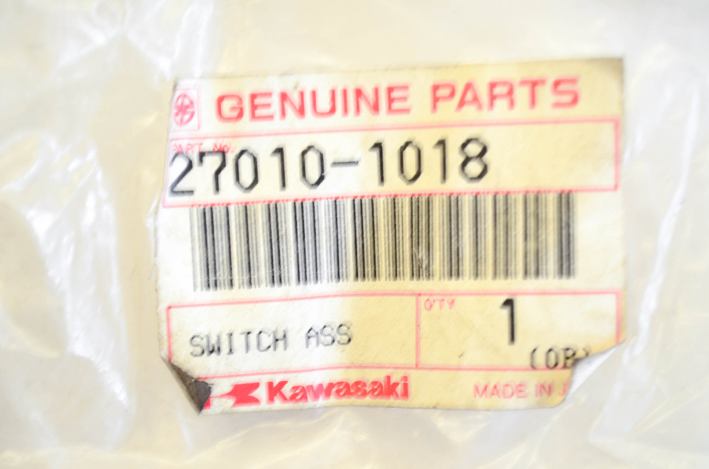 New OEM Kawasaki 27010-1018 Engine Stop Switch Assembly NOS