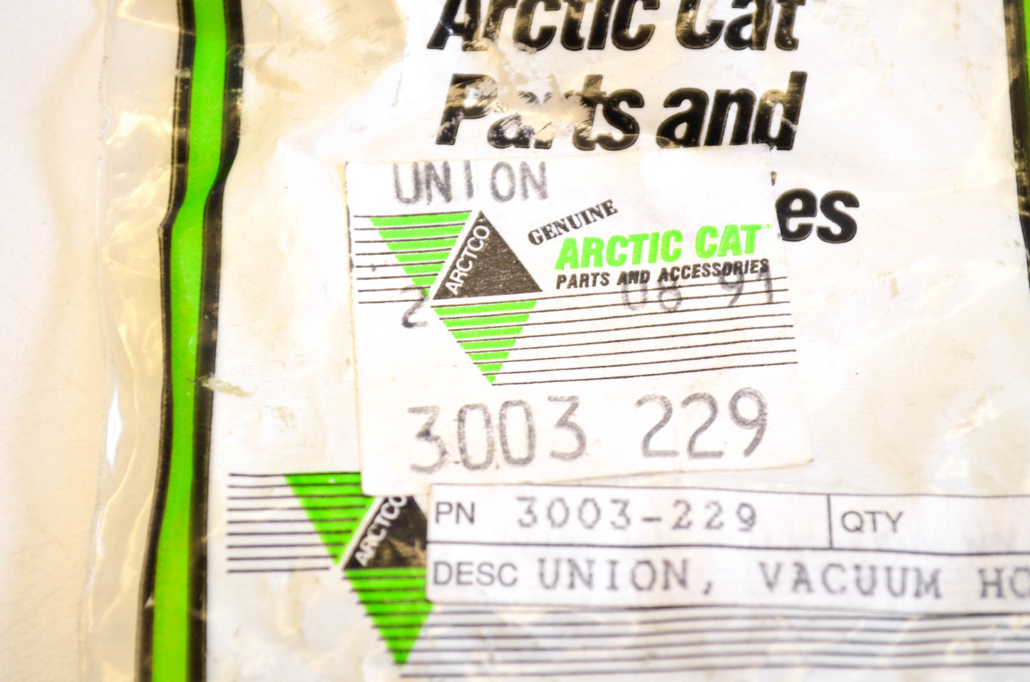 ArcticCat 3003-229 Vacuum Hose Union NOS