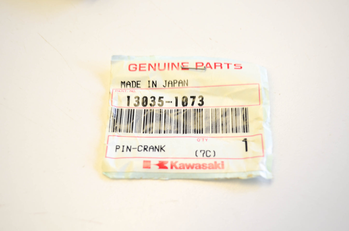New OEM Kawasaki 13035-1073 Pin Crank NOS