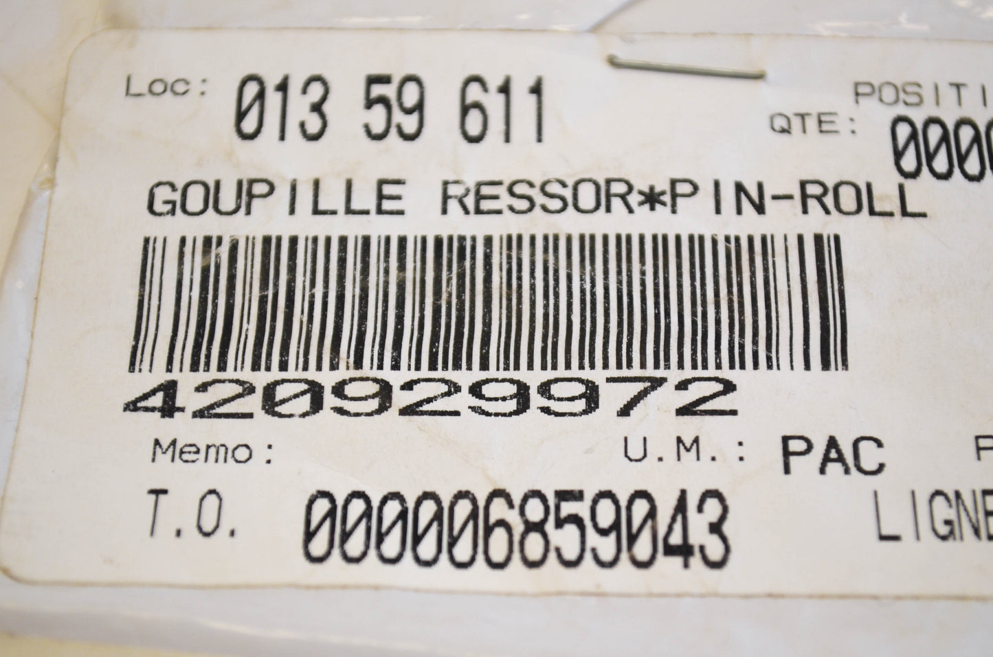 OEM Ski-Doo 420929972 Dowel Pin Qty 2