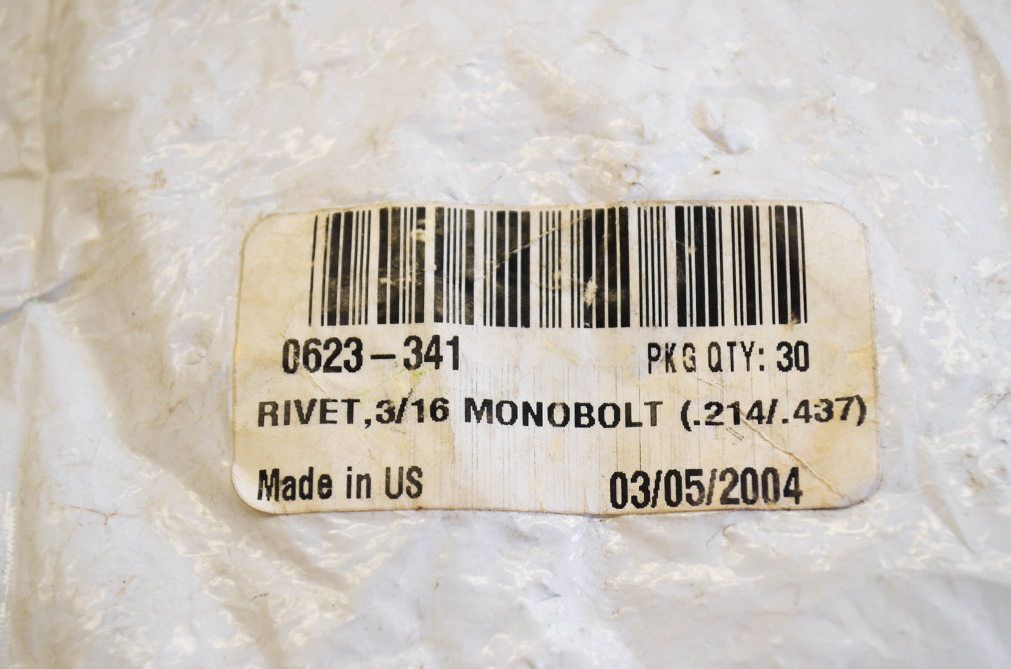 Arctic Cat 0623-341 Monobolt Rivet 3/16 NOS