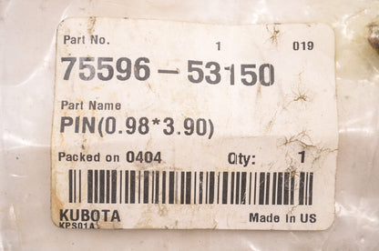 Kubota 75596-53150 Pin NOS