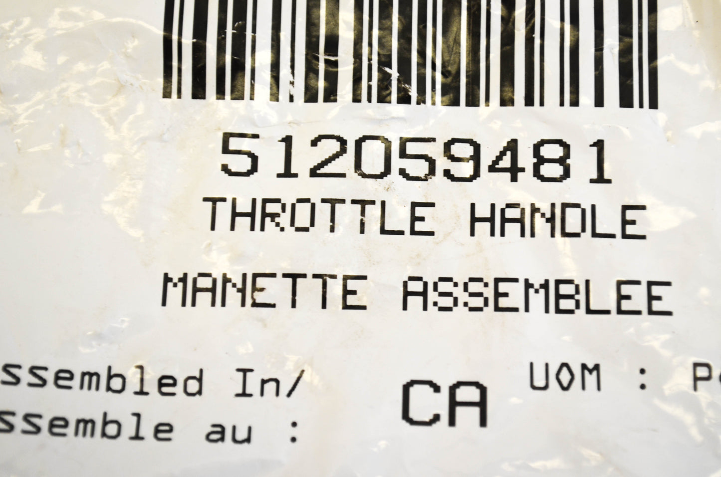 OEM Ski-Doo 512059481 Throttle Handle