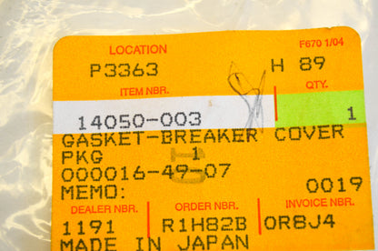 New OEM Kawasaki 14050-003 Contact Breaker Points Cover Gasket� NOS