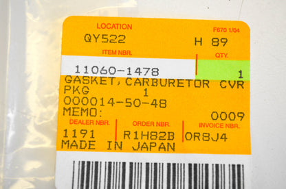 New OEM Kawasaki 11060-1478 Carburetor Cover Gasket NOS