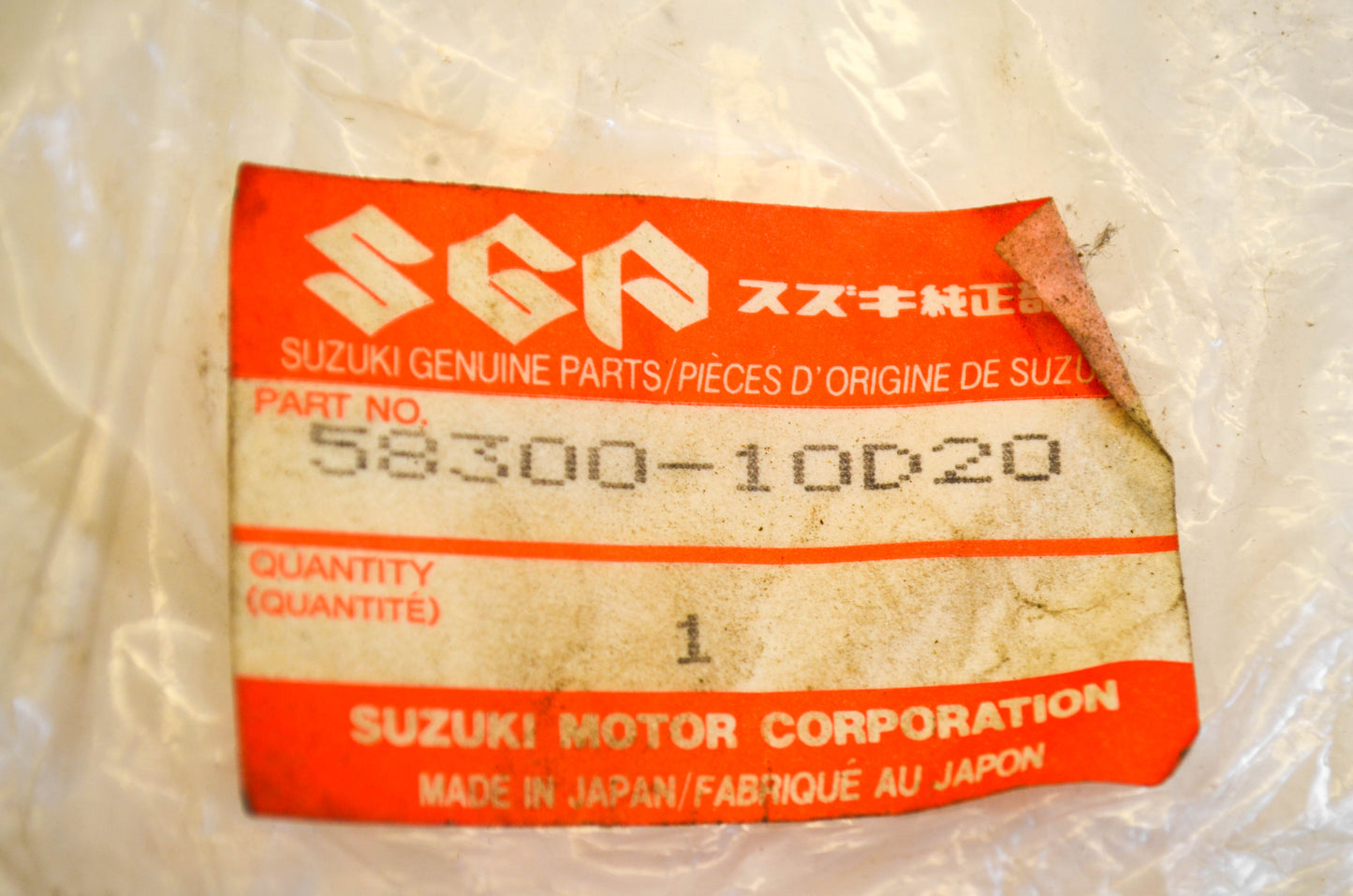 New OEM Suzuki 58300-10d20 Throttle Cable NOS