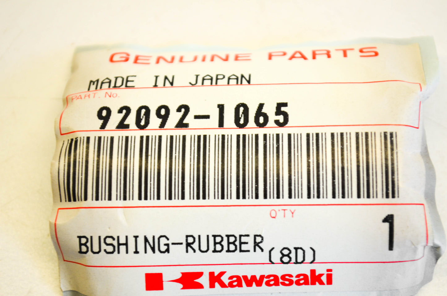 New OEM Kawasaki 92092-1065 Rubber Bushing NOS