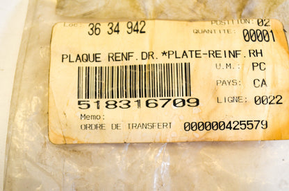 OEM Ski-Doo 518316709 RH Reinforcement Plate