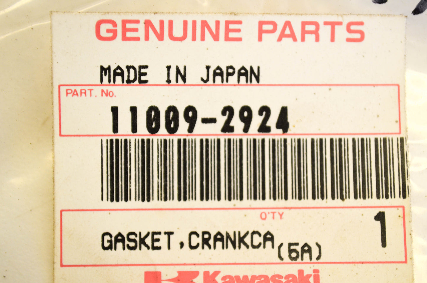New OEM Kawasaki 11009-2924 Crankcase Gasket NOS