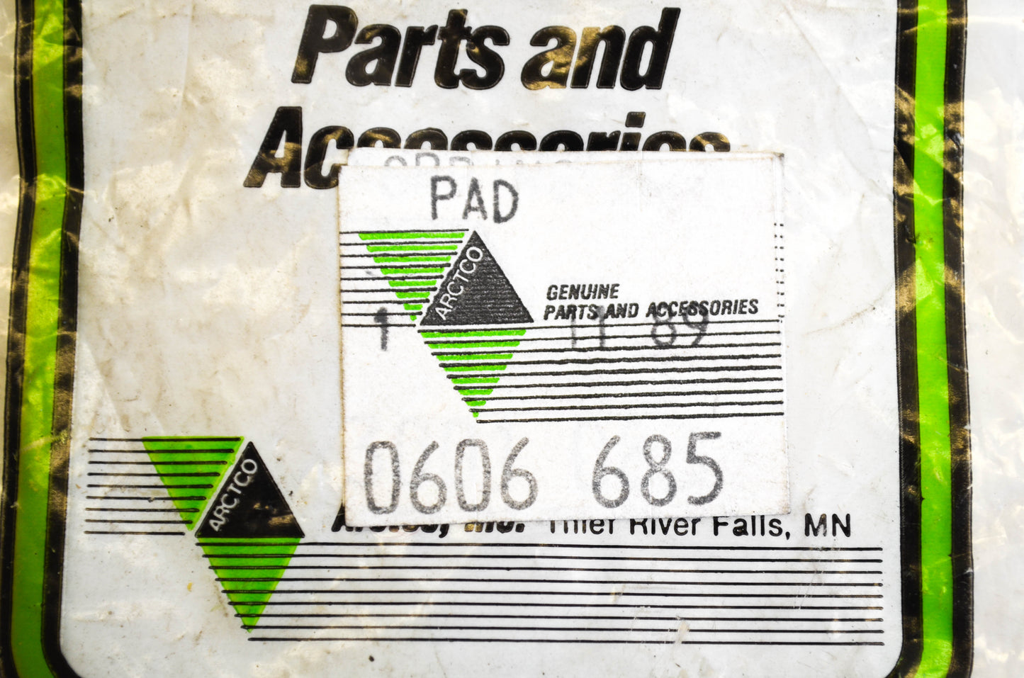 New OEM Arctic Cat 0606-685 Rear Left Wear Pad NOS
