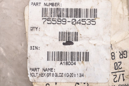 Kubota 75599-04535 Hex Bolt NOS