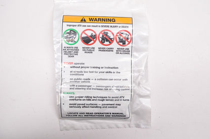 OEM Arctic Cat 0411-218 Warning General Decal NOS
