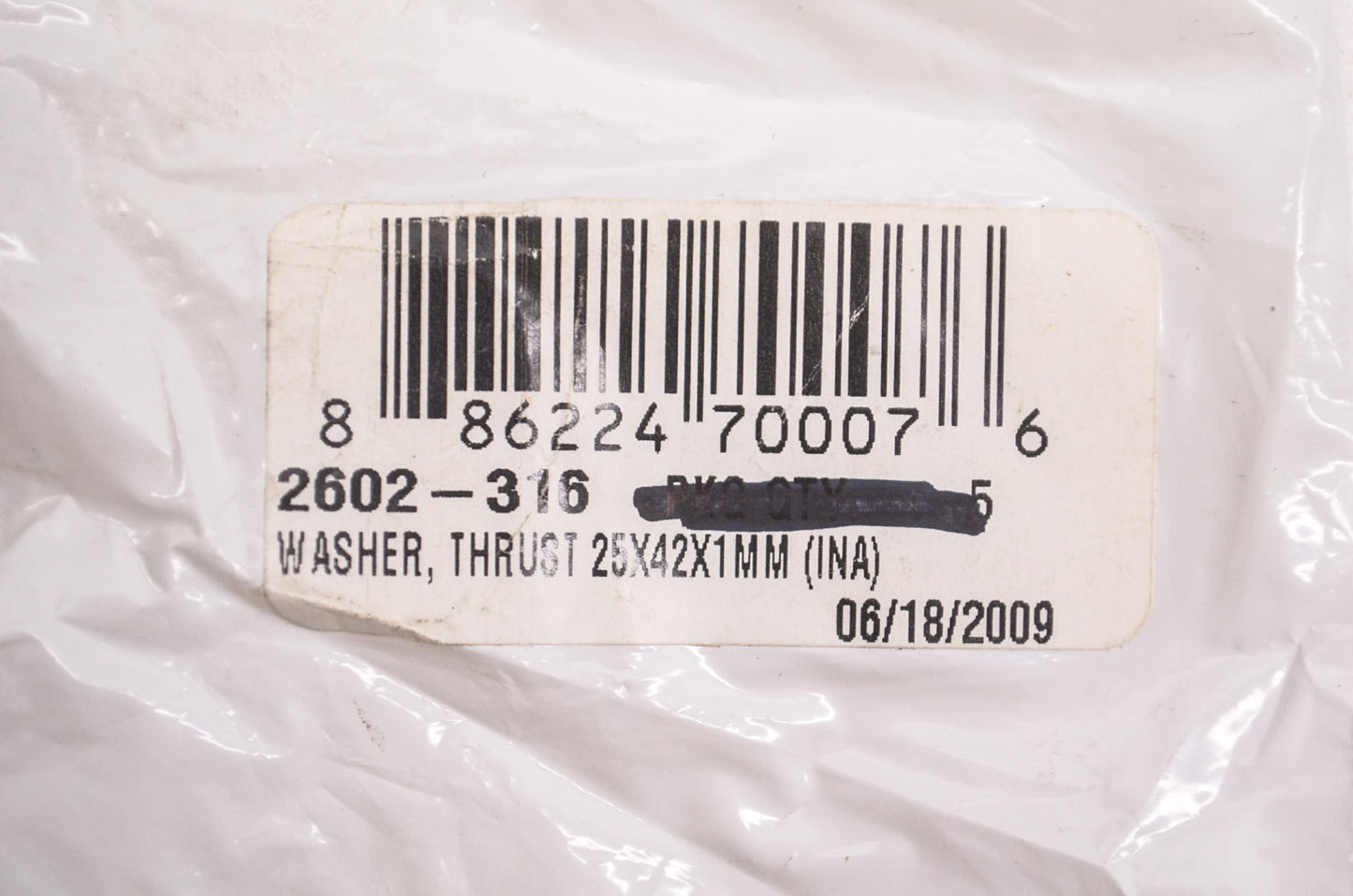 OEM Arctic Cat 2602-316 Thrust Washer 25X42X1MM NOS