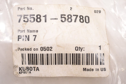 Kubota 75581-58780 Pin 7 NOS