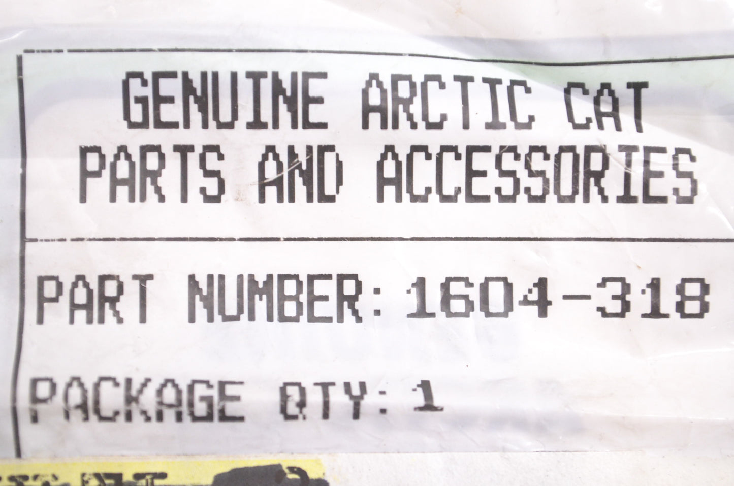 New OEM Arctic Cat 1604-318 O Ring End Cap Fitting NOS