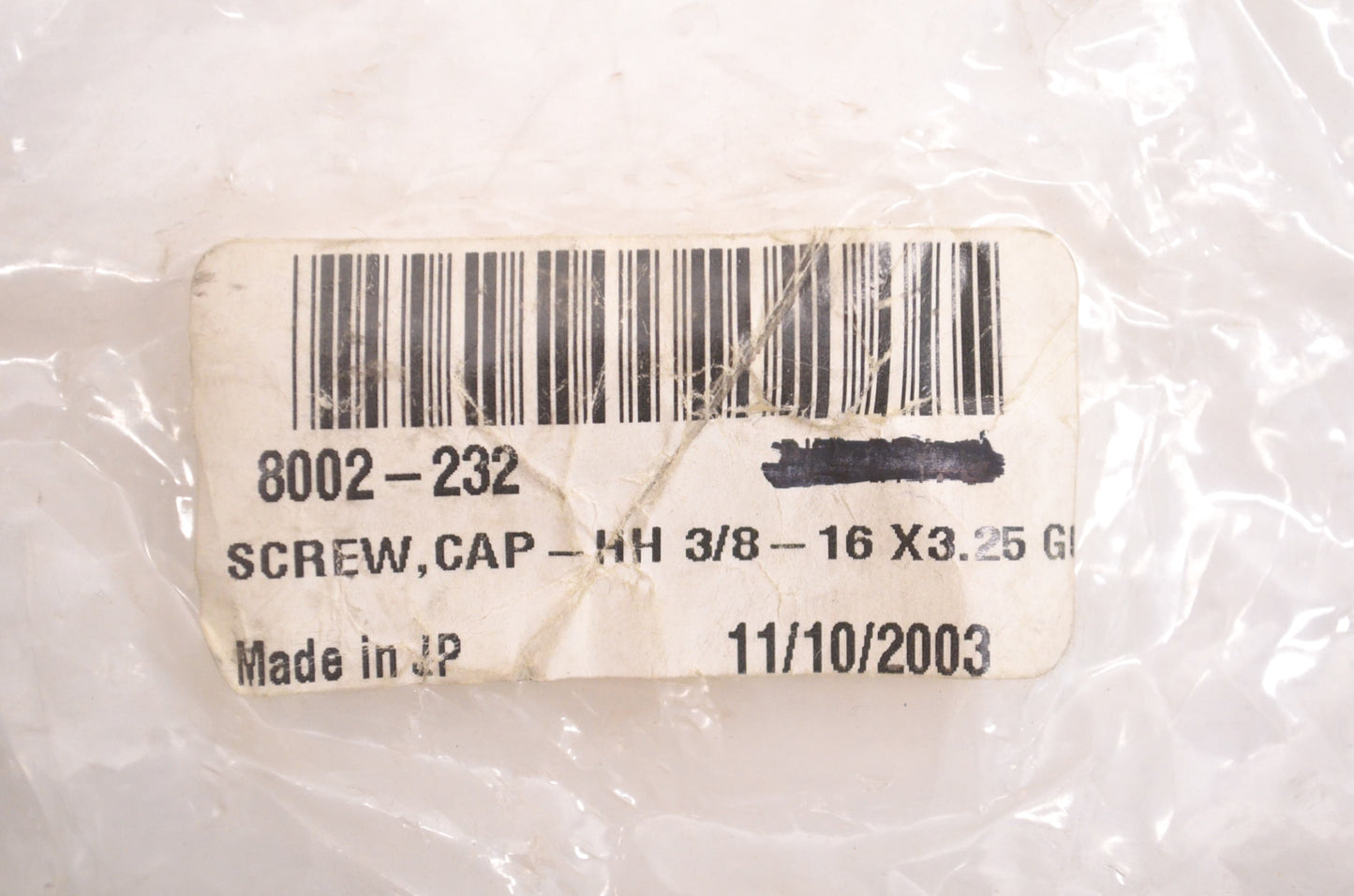 OEM Arctic Cat 8002-232 Hex Head Cap Screw 3/8 - 16 X3.25 Qty 2 NOS