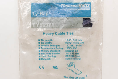 Thomas&Betts TY527M Heavy Duty Cable Ties Qty 10 NOS