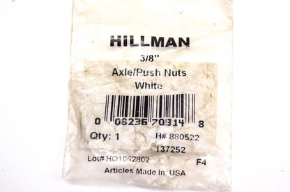 Hillman 880522, 137252 Axle Push Nut 3/8 Inch NOS
