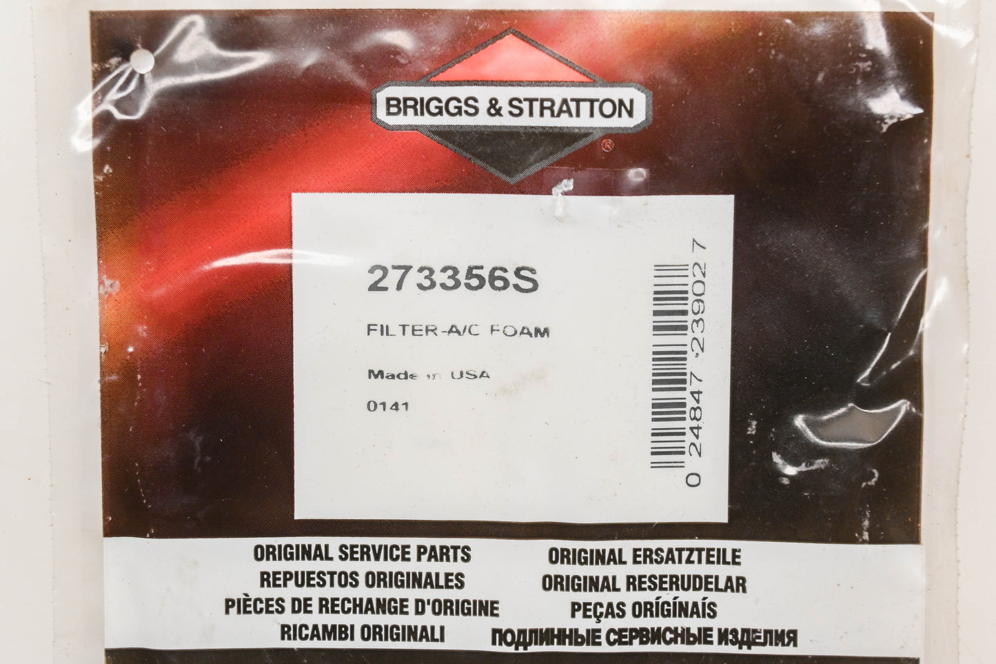 New OEM Briggs & Stratton 273356S Pre-Filters Qty 2 NOS