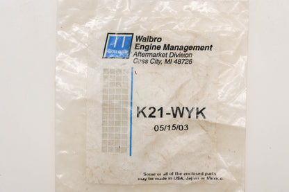 Walbro K21-WYK Carburetor Repair Kit NOS