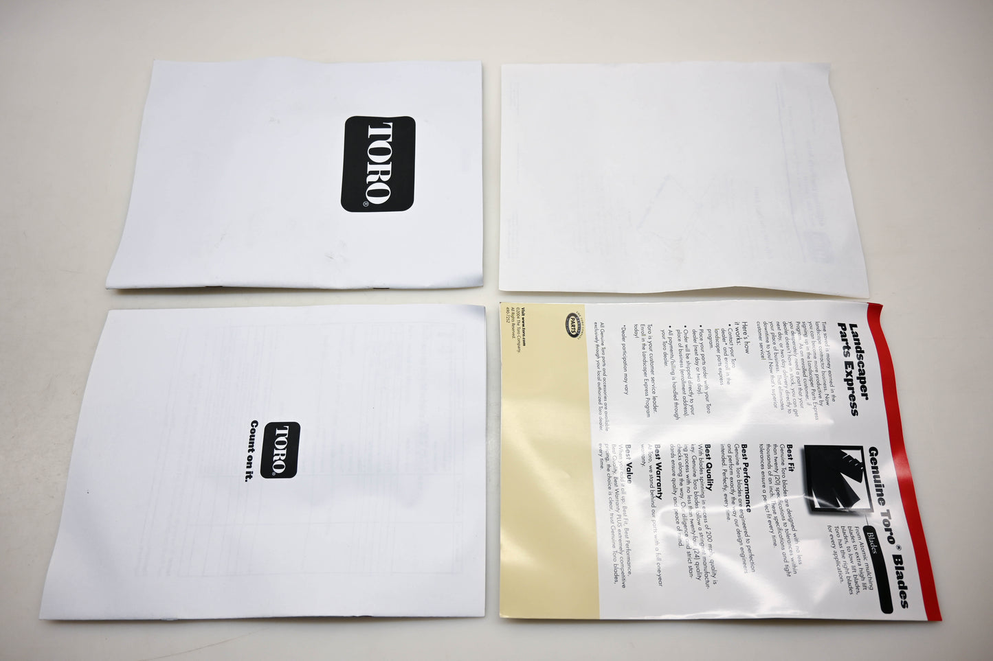Toro 3354-554, 3354-664, 3355-333 Z449 Z Master Parts Catalog Kit NOS