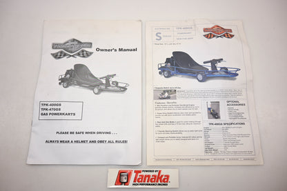 Tanaka TPK-400GS, TPK-470GS PaveRacer Owners Manual Kit NOS