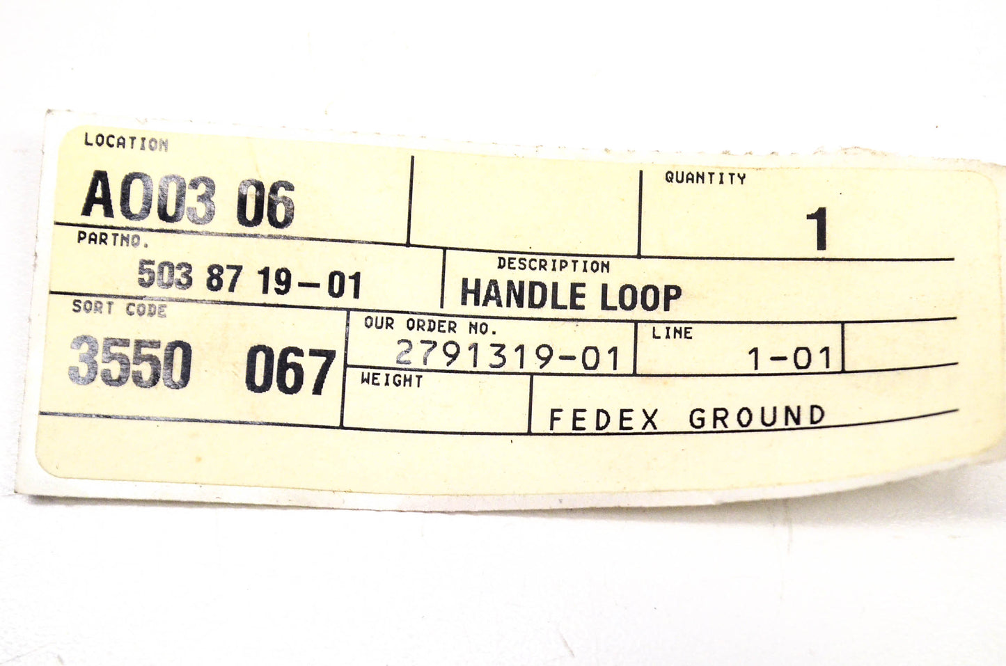 New OEM Husqvarna 11013-2190, 503871901 Trimmer Loop Handle NOS